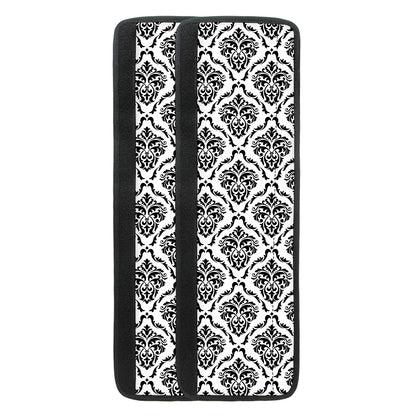 White And Black Damask Pattern Print Refrigerator Handle Covers