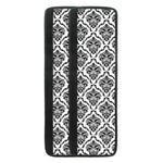 White And Black Damask Pattern Print Refrigerator Handle Covers