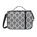 White And Black Damask Pattern Print Shoulder Strap Bible Bag
