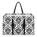 White And Black Damask Pattern Print Utility Tote Bag