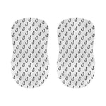 White And Black Fishing Hooks Print Bar Stool Covers