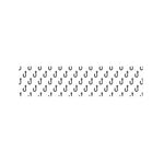 White And Black Fishing Hooks Print Bed Runner