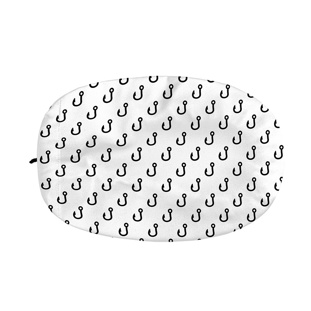 White And Black Fishing Hooks Print Car Side Mirror Covers