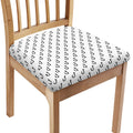 White And Black Fishing Hooks Print Chair Cushion Cover