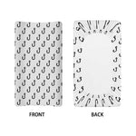 White And Black Fishing Hooks Print Changing Pad Cover