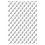 White And Black Fishing Hooks Print Curtain
