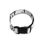 White And Black Fishing Hooks Print Dog Collar