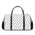 White And Black Fishing Hooks Print Duffel Bag