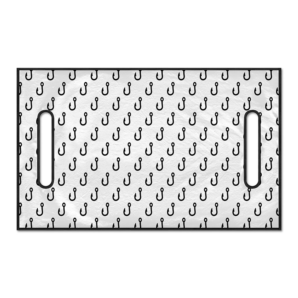 White And Black Fishing Hooks Print Golf Cart Seat Cover