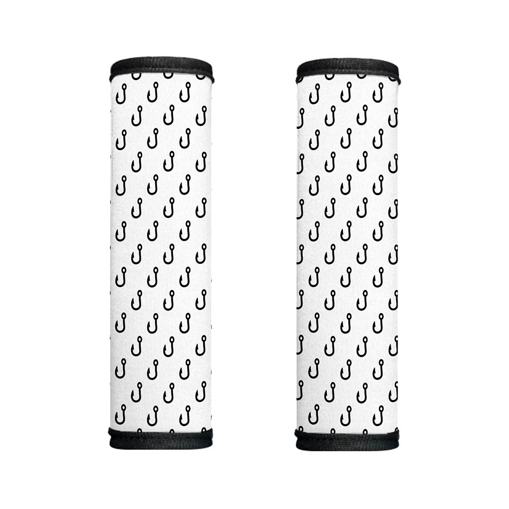 White And Black Fishing Hooks Print Handle Covers
