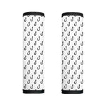 White And Black Fishing Hooks Print Handle Covers