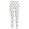 White And Black Fishing Hooks Print High-Waisted Pocket Leggings