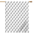 White And Black Fishing Hooks Print House Flag