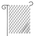 White And Black Fishing Hooks Print House Flag