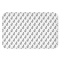White And Black Fishing Hooks Print Indoor Door Mat