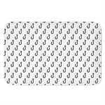 White And Black Fishing Hooks Print Indoor Door Mat