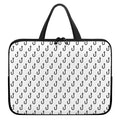 White And Black Fishing Hooks Print Laptop Sleeve With Handle