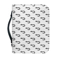 White And Black Fishing Hooks Print Leather Bible Cover