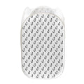 White And Black Fishing Hooks Print Mesh Laundry Hamper