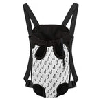 White And Black Fishing Hooks Print Pet Carrier Backpack