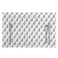 White And Black Fishing Hooks Print Placemat