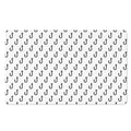 White And Black Fishing Hooks Print Polyester Doormat