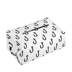 White And Black Fishing Hooks Print Rectangle Tissue Box Cover