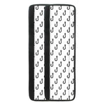 White And Black Fishing Hooks Print Refrigerator Handle Covers