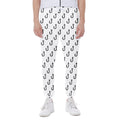 White And Black Fishing Hooks Print Joggers