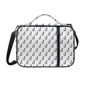 White And Black Fishing Hooks Print Shoulder Strap Bible Bag