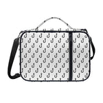 White And Black Fishing Hooks Print Shoulder Strap Bible Bag