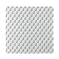 White And Black Fishing Hooks Print Silk Bandana