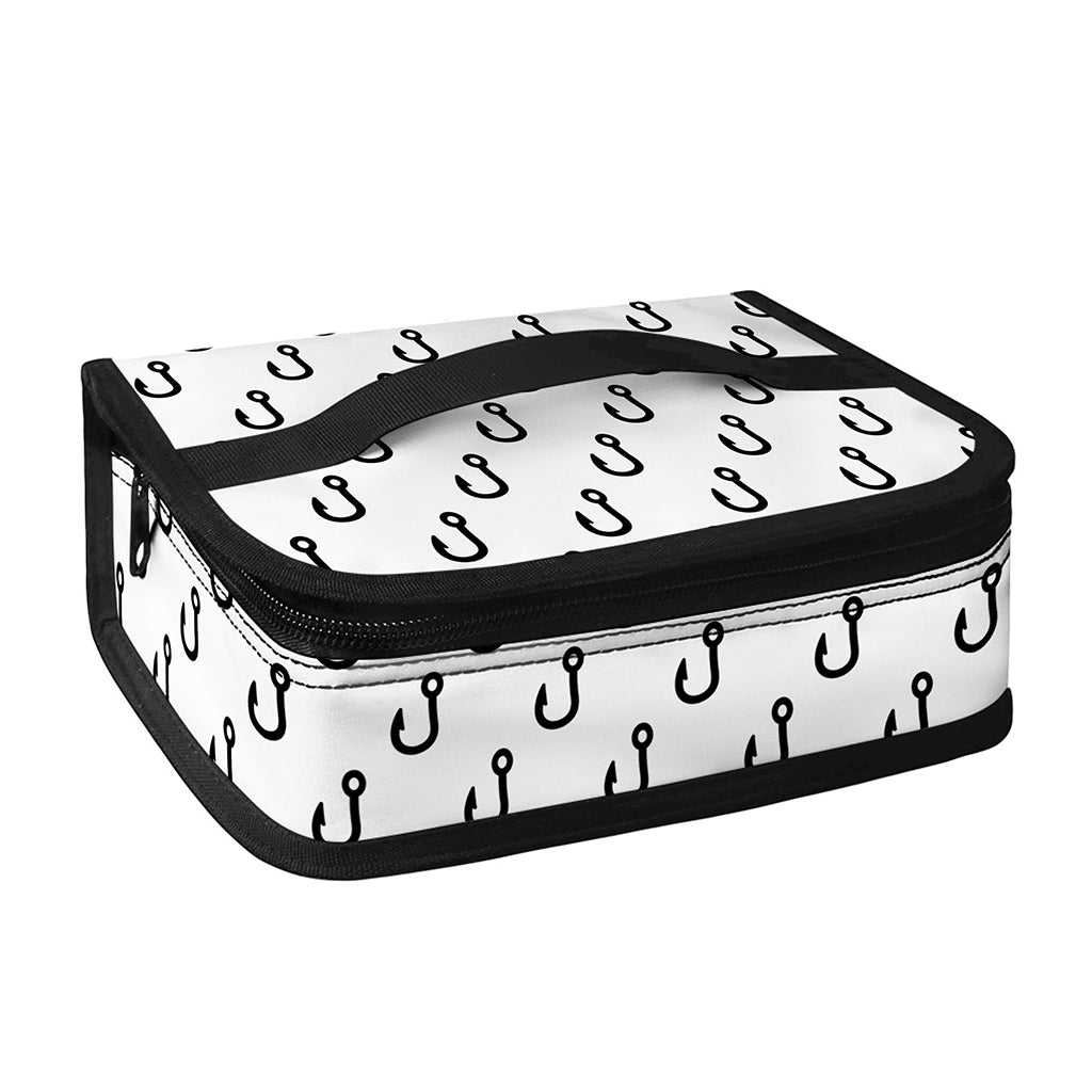 White And Black Fishing Hooks Print Small Lunch Bag