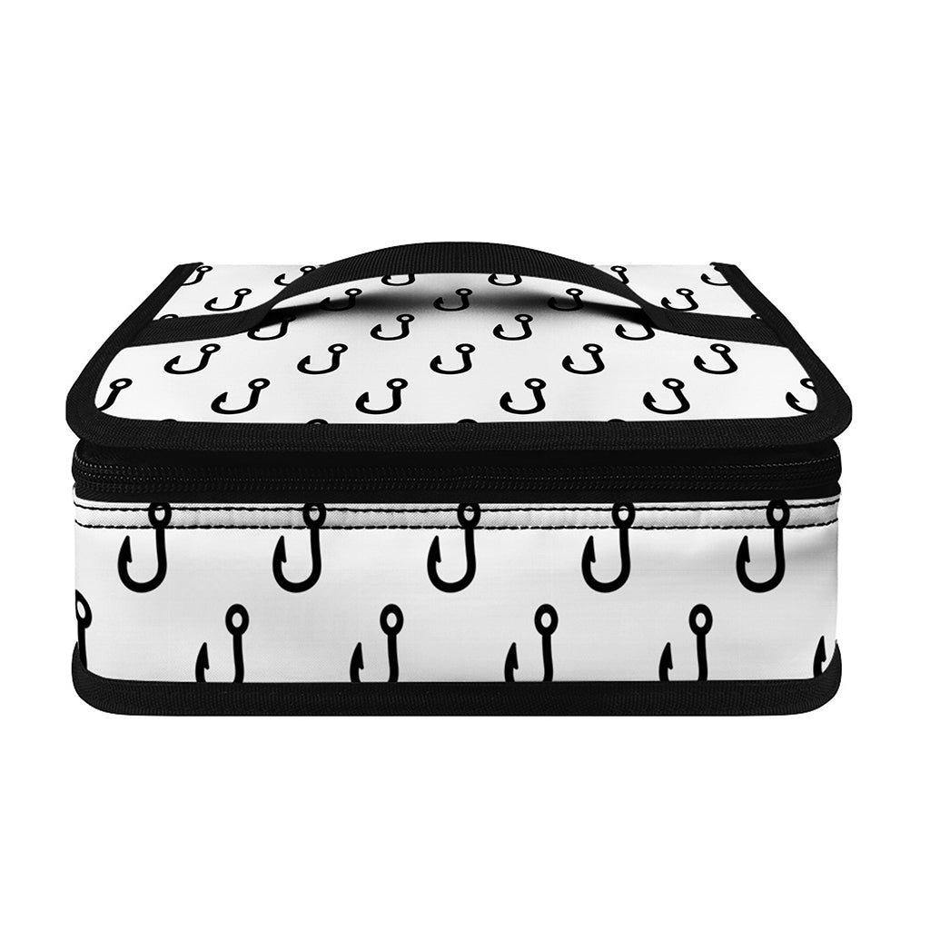 White And Black Fishing Hooks Print Small Lunch Bag