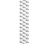 White And Black Fishing Hooks Print Table Runner
