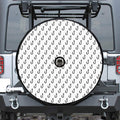 White And Black Fishing Hooks Print Tire Cover With Camera Hole