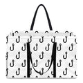 White And Black Fishing Hooks Print Utility Tote Bag