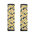 White And Black Frangipani Pattern Print Handle Covers