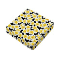 White And Black Frangipani Pattern Print Outdoor Seat Cushion Cover