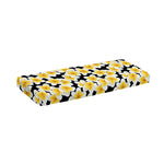 White And Black Frangipani Pattern Print Piano Keyboard Cover