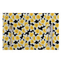 White And Black Frangipani Pattern Print Placemat