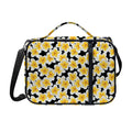 White And Black Frangipani Pattern Print Shoulder Strap Bible Bag