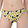 White And Black Frangipani Pattern Print Women's Panties