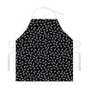 White And Black Gun Bullet Pattern Print Adjustable Apron