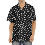 White And Black Gun Bullet Pattern Print Aloha Shirt