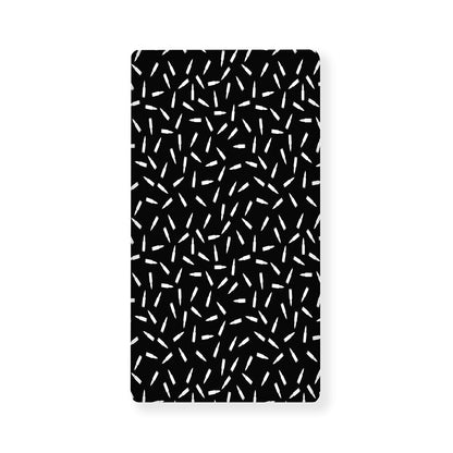 White And Black Gun Bullet Pattern Print Baby Crib Sheet
