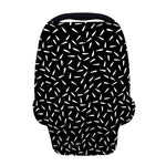 White And Black Gun Bullet Pattern Print Baby Seat Cover