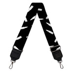 White And Black Gun Bullet Pattern Print Bag Strap