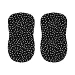 White And Black Gun Bullet Pattern Print Bar Stool Covers