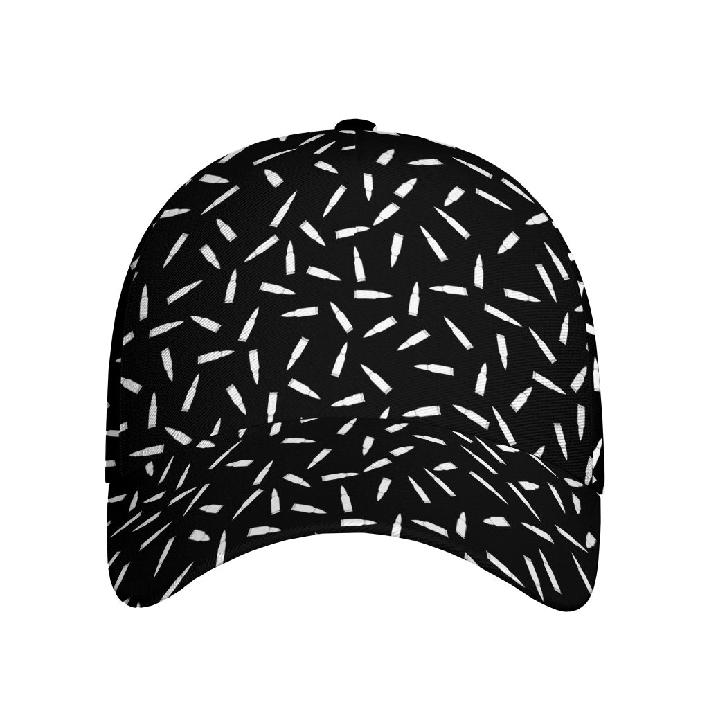 White And Black Gun Bullet Pattern Print Baseball Cap